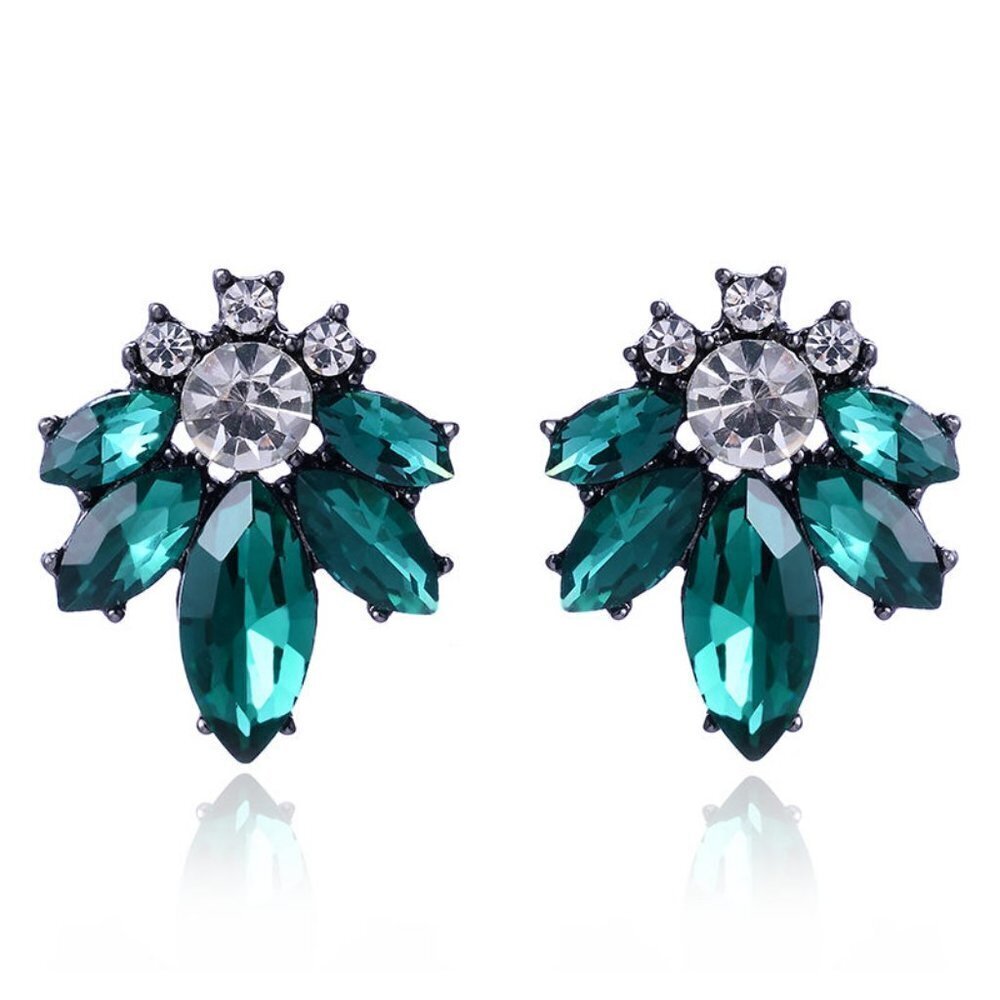 Green Stud  Earrings